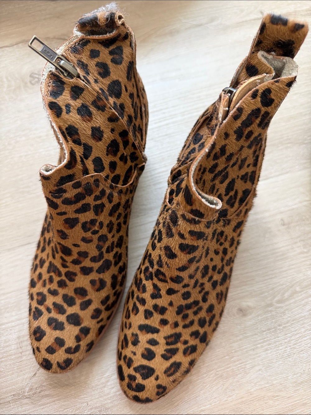 UGG Leopard Print Ankle Booties in Brown and Black